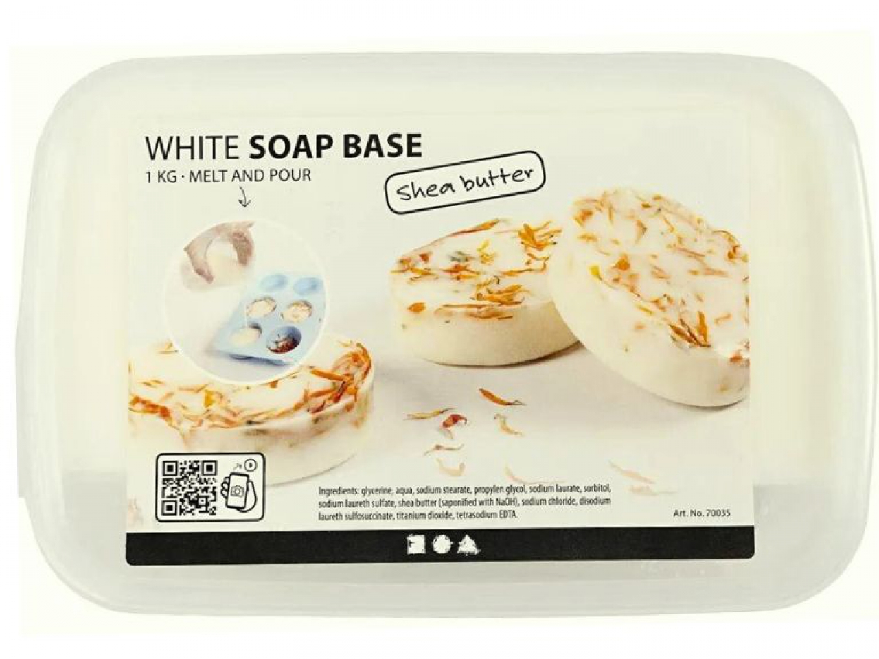Glycerínová mydlová hmota s bambuckým maslom 1 kg