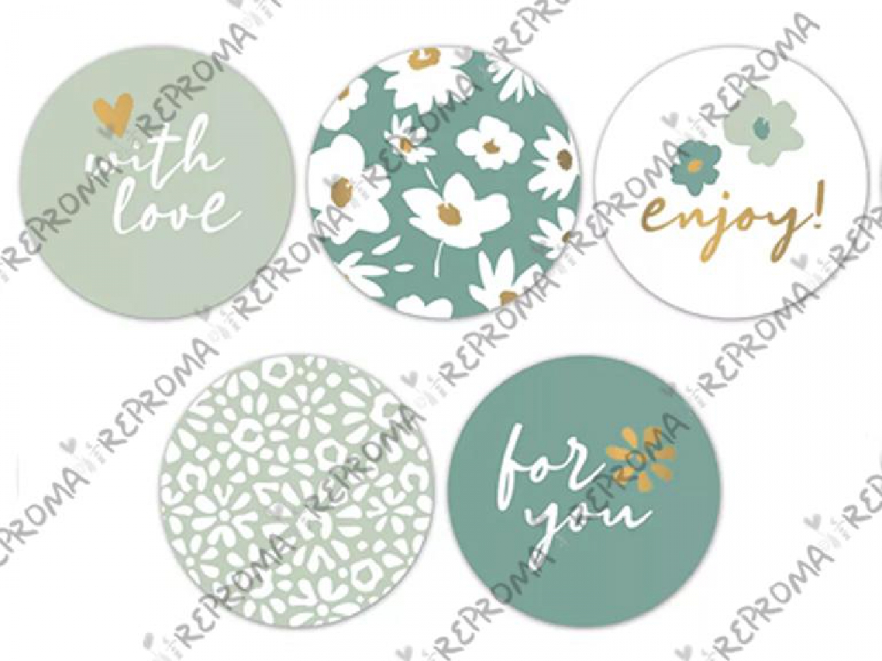 Nálepky sada 5 kusov - S láskou pre teba