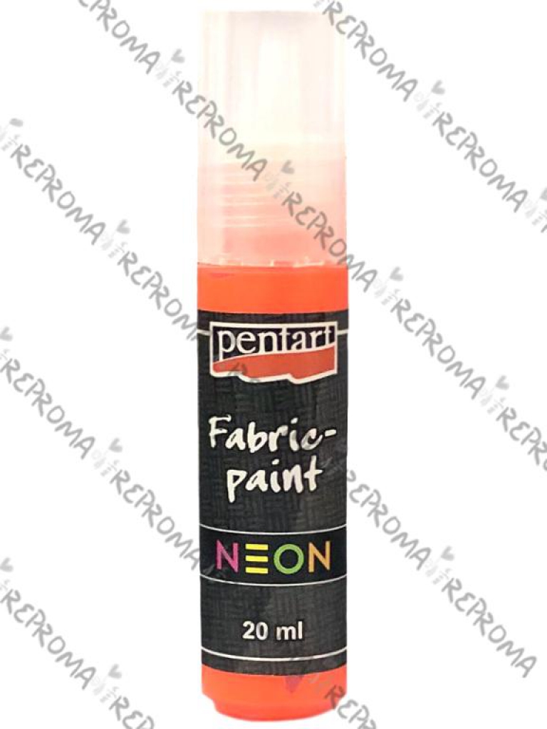 Neónová farba na textil 20 ml - oranžová
