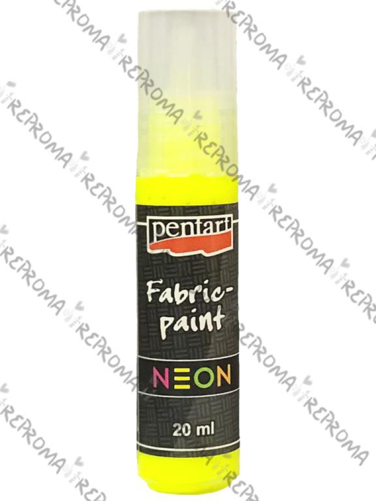 Neónová farba na textil 20 ml - žltá