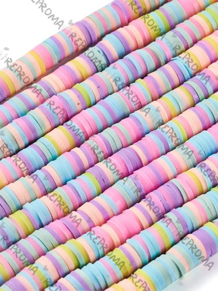 Polymérové korálky Heishi 6mm candy mix