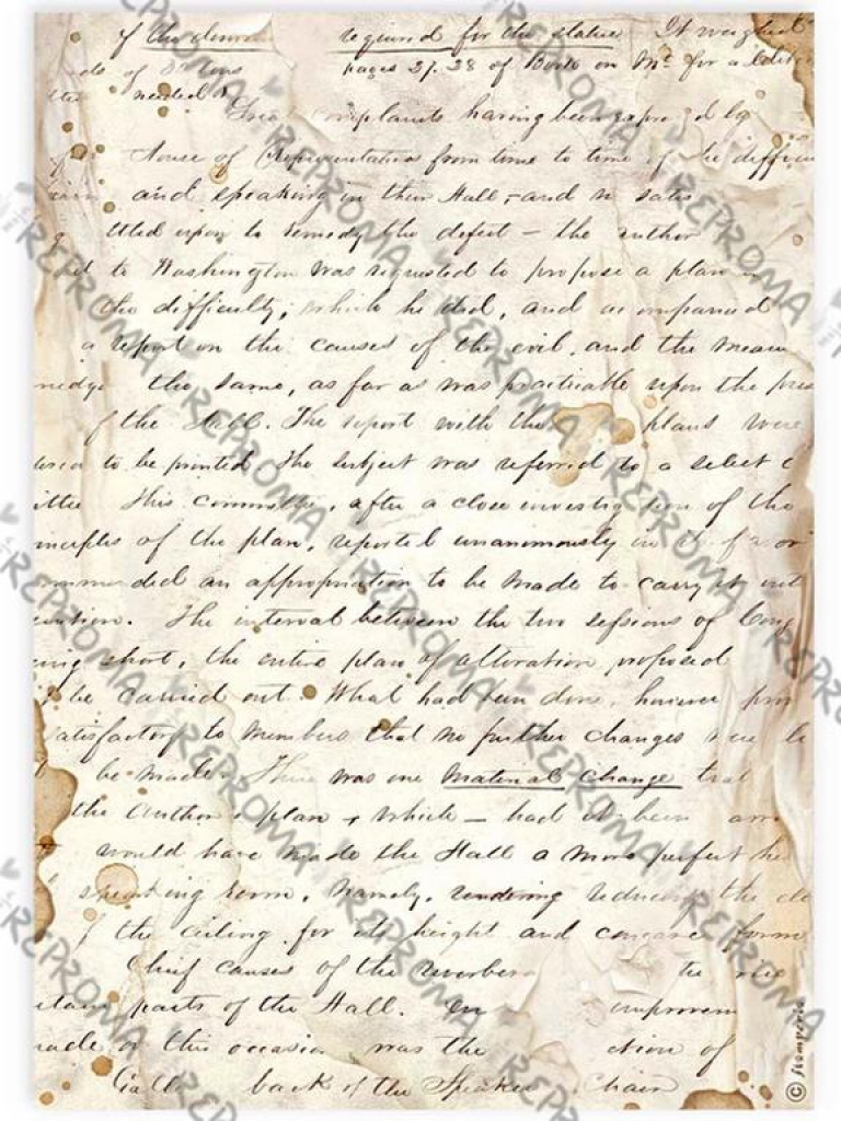 Ryžový papier A4 - vintage písmo