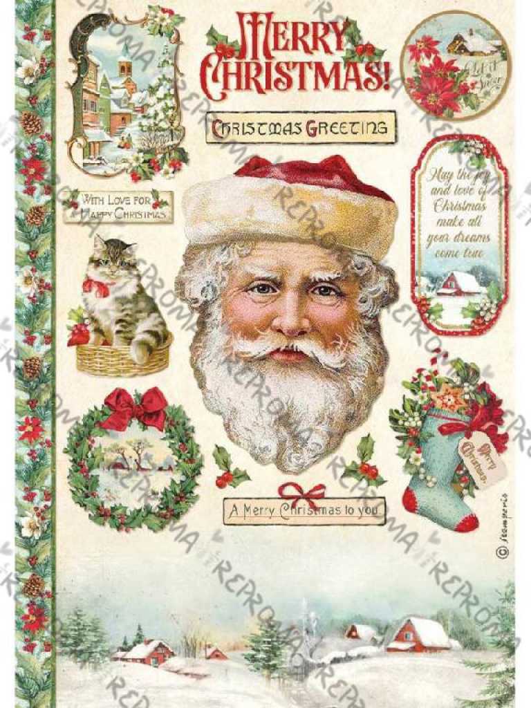 Ryžový papier A4 - Santa Claus