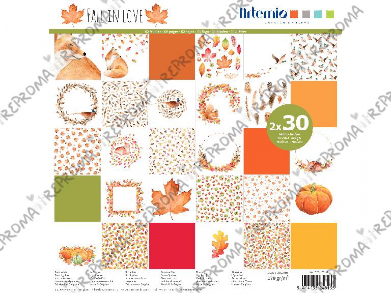 Artemio Sada scrapbookových papierov - Fall in Love