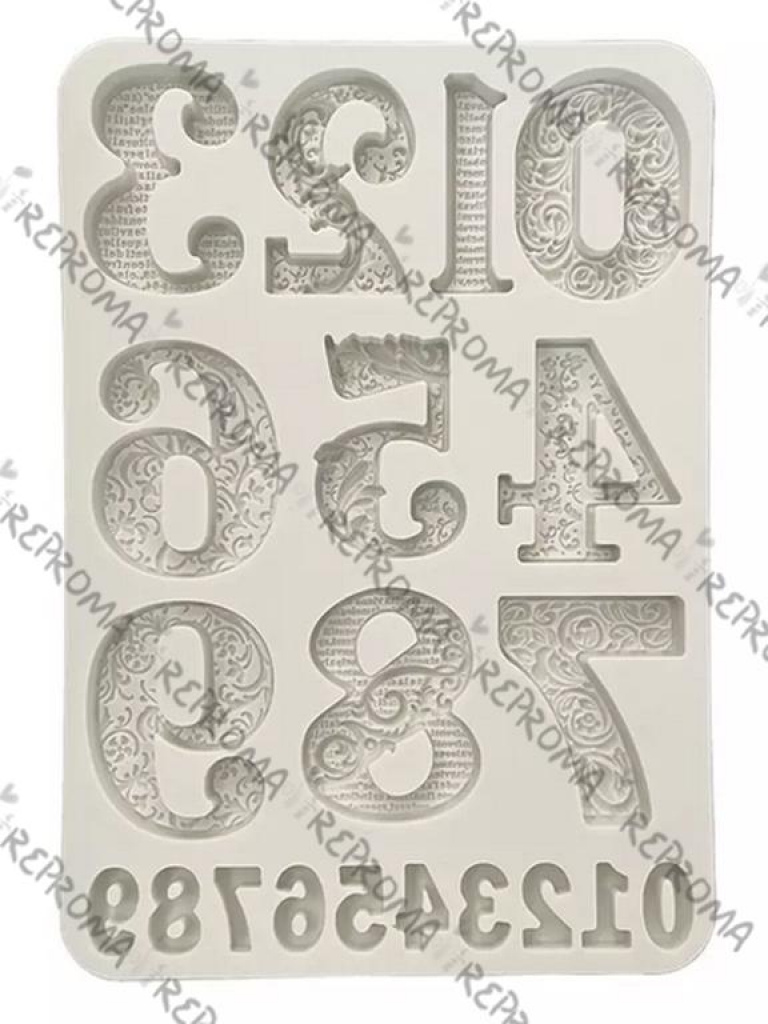 Silikónová odlievacia forma 14 x 21 cm - čísla
