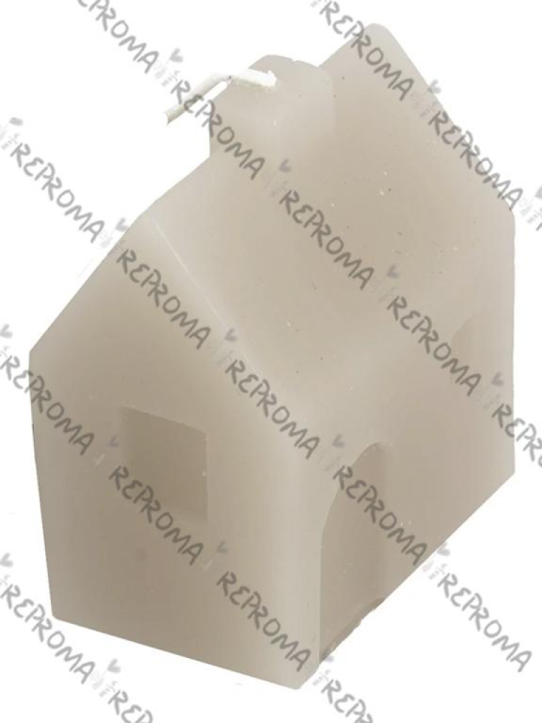 Sviečka domček 8 cm - prírodná biela