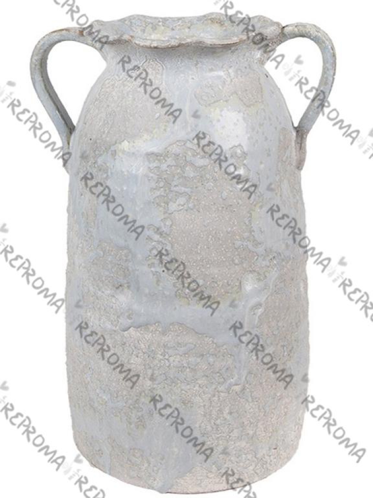 Terrakotta váza s glazúrou 28 cm